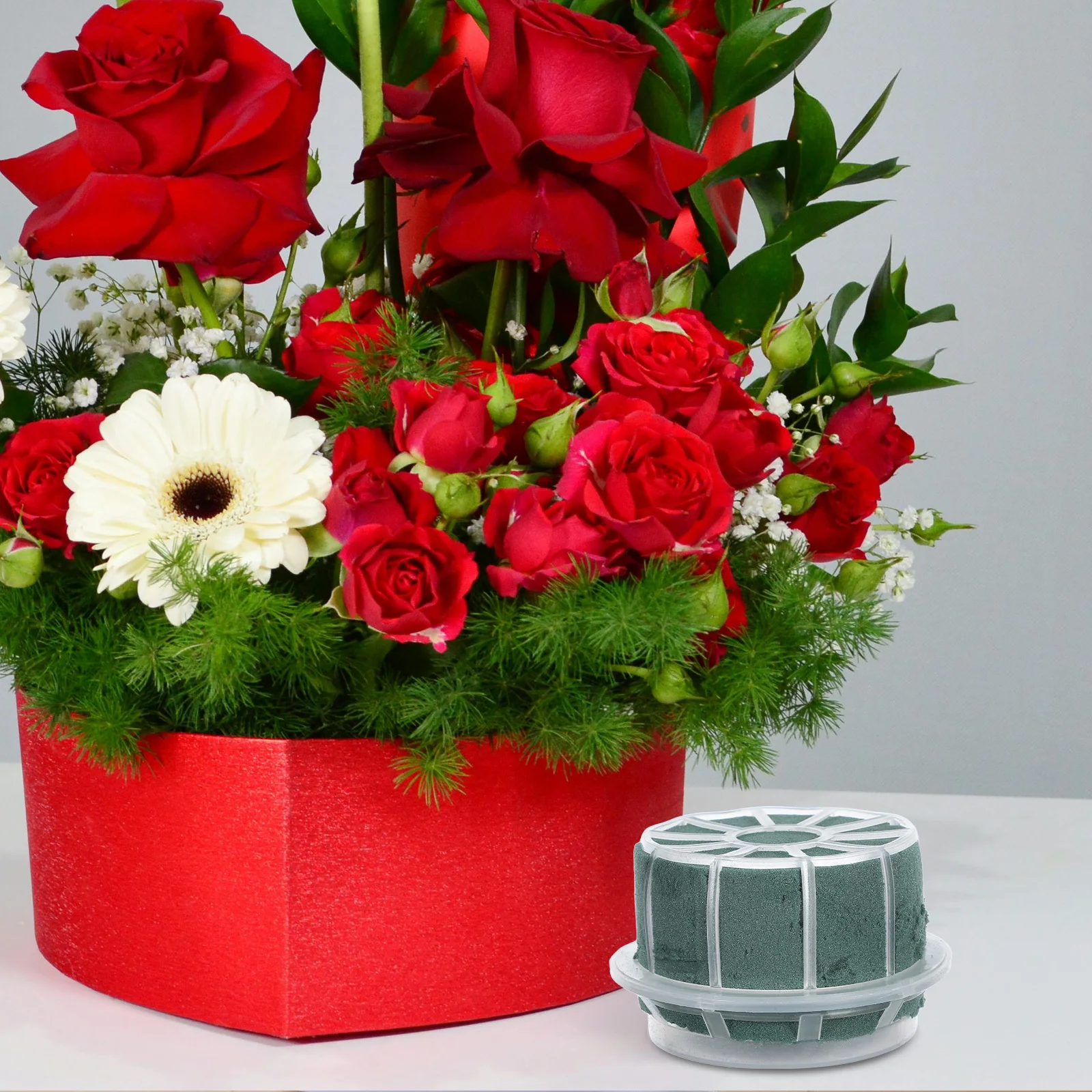 

Флористическая пена для композиций, 8 штук – круглые губки на клейкой основе для декора из цветов, подвесных вывесок и DIY-проектов