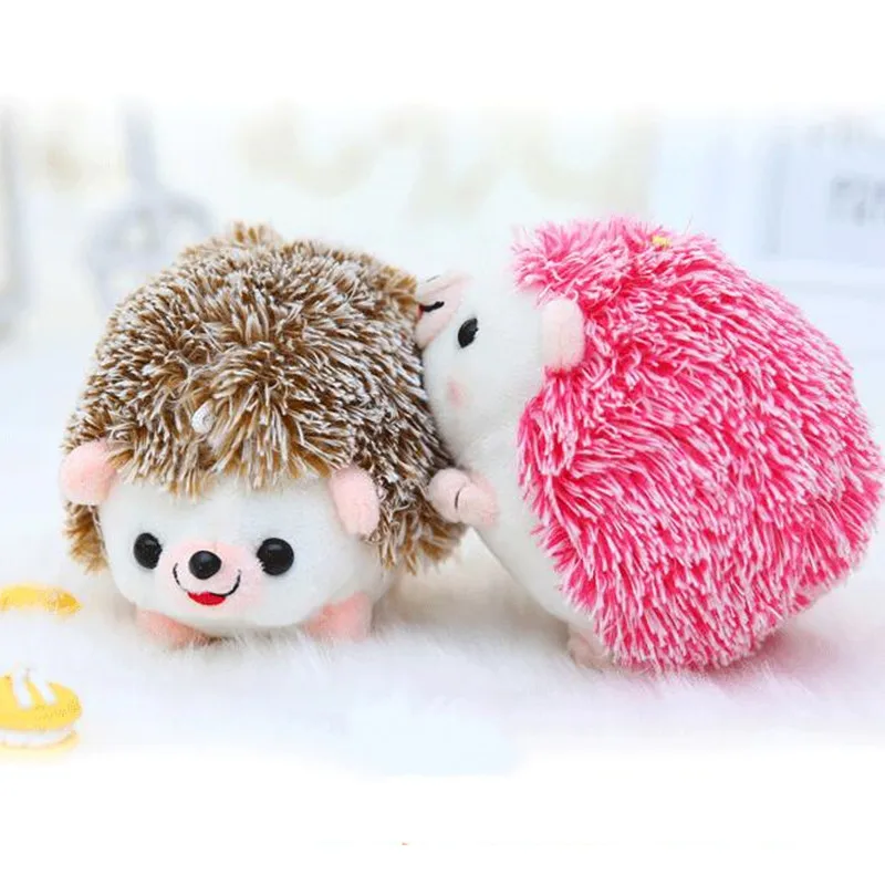 Juguetes de peluche de erizo, llaveros de bebé, colgante de anillo, Animal de peluche de juguete, regalo de piel de coche de Anime para mujeres y