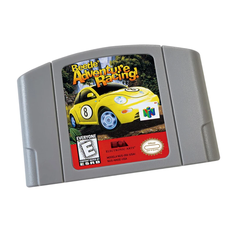 N64 games Cartridge-Beetle Adventure Racing NTSC Version Retro Games reconstructed