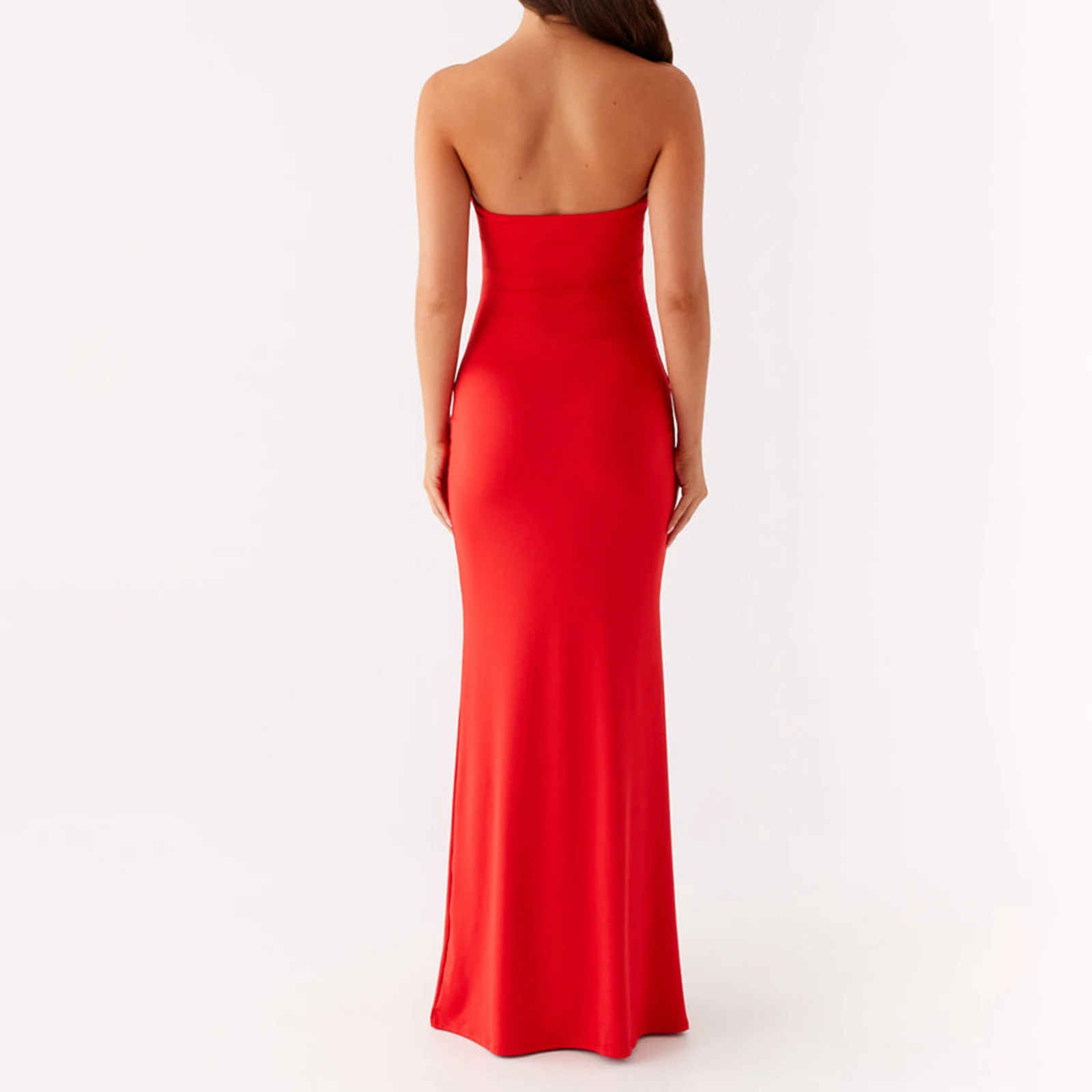 Vestido largo de tubo para mujer, vestido ajustado con flores de Metal y hombros descubiertos, vestido ajustado sin mangas para fiesta, Club, vacaciones, elegante y elegante