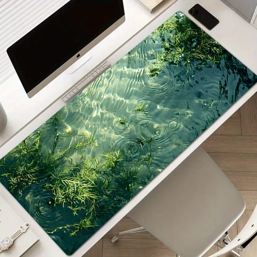 Le thème de la tranquillité et de la nature, avec des rivières et des paysages végétés, tapis de bureau, tapis de souris