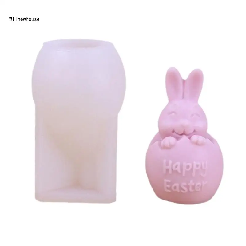 Eggshell Rabbit Mold Creative Easter Silicone Mold 3D Animal Dropship