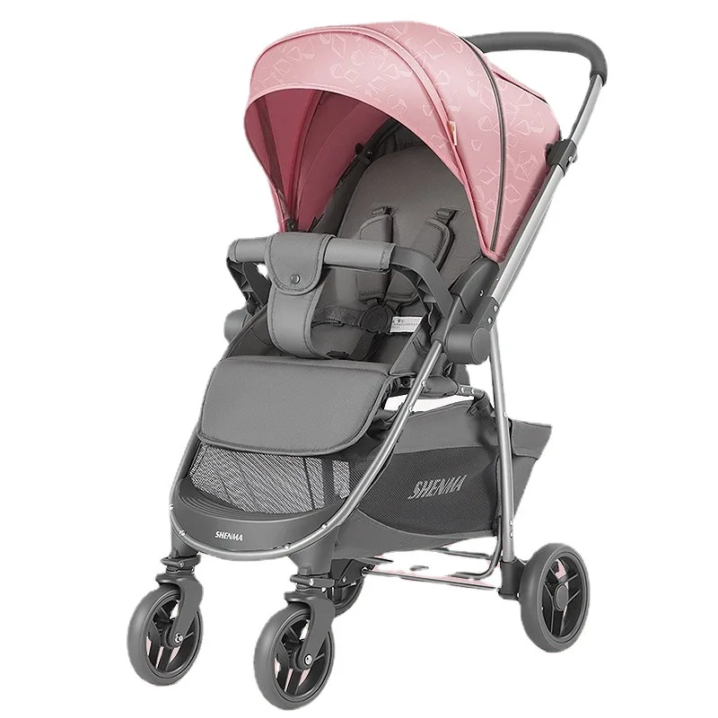 Детская коляска Высокий пейзаж может быть сидить, складной портативный амортизатор