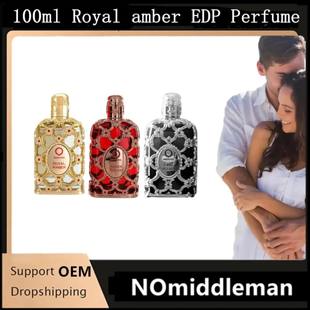 100ML Eau De Parfum Spray Long-lasting Dubai Fragrance Amber Rouge Perfume Luxury Royal Amber EDP Unisex