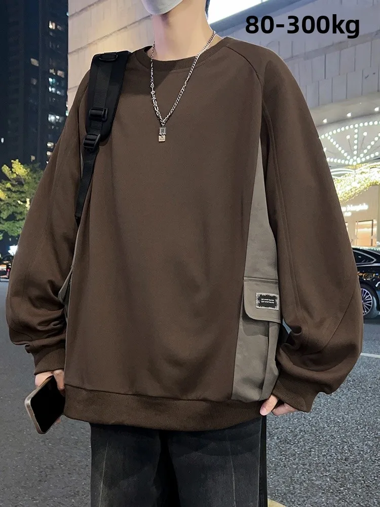 

Extra Large Men's Sweatirt Long Sve Casual Loose Base Layer Spring Autumn Season Polyester Fabric Comfortable Fit Hoodie