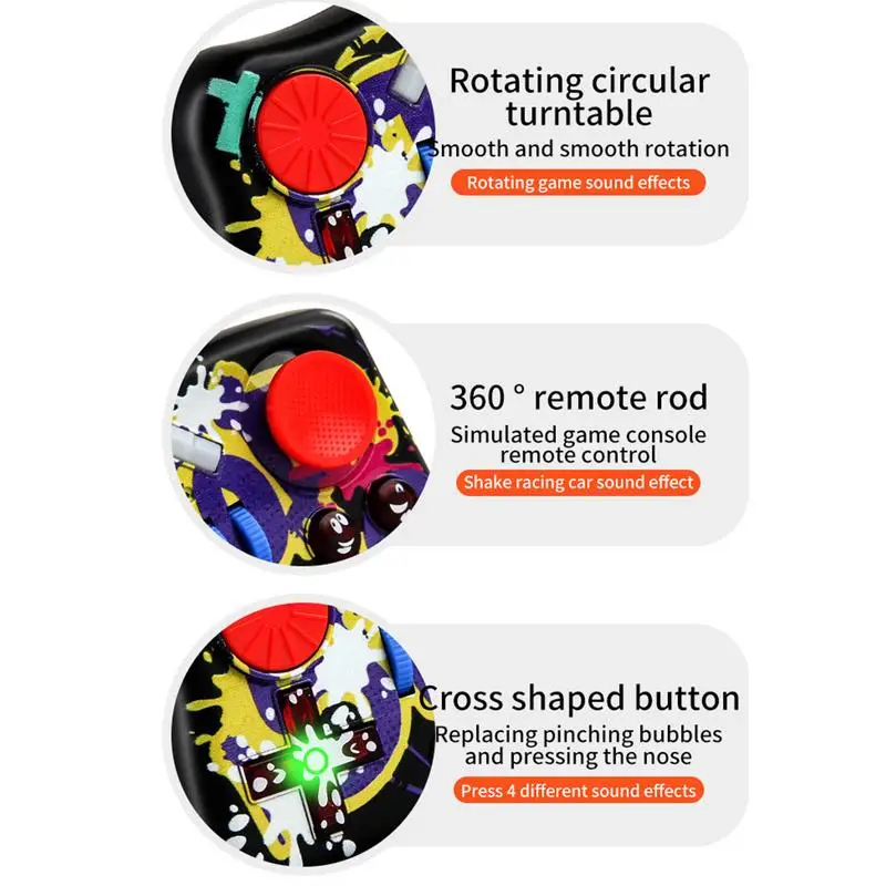 Fast Push Bubble Game Toy Hand Busy Pad Relax Anxiety Toys Rotating Magic Adult Antistress Fidget Toys For Kids Birthday Gifts