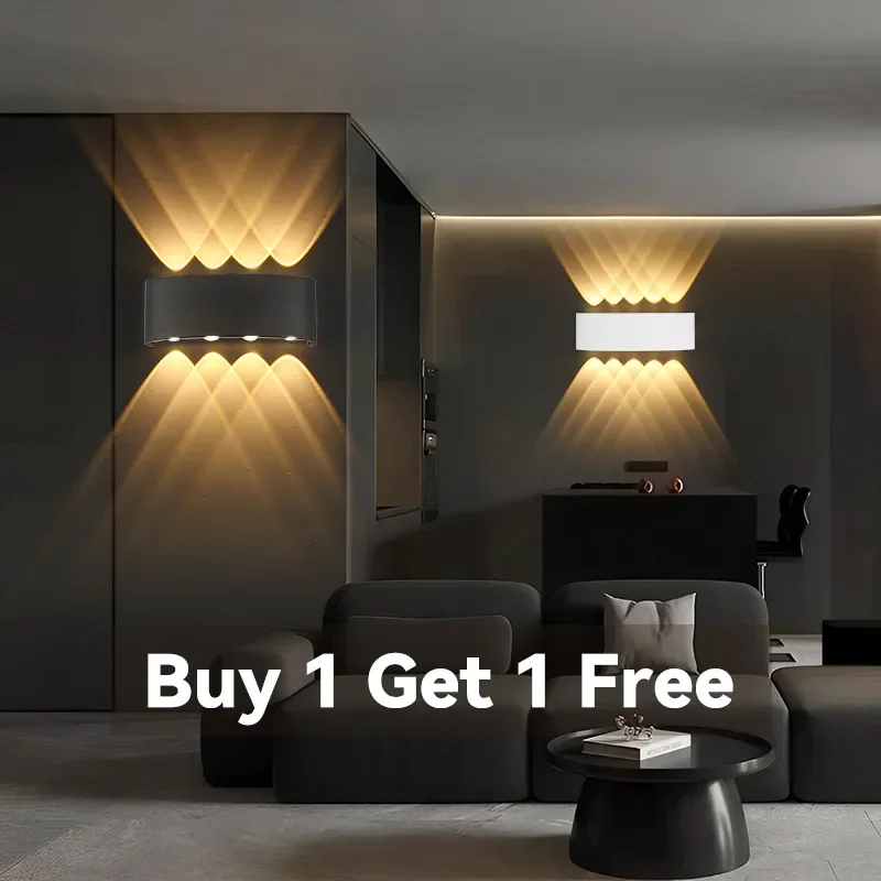 Modern Interior Wall Lights 110V 220V Wall Lamp Waterproof Indoor Outdoor Led Wall Light Sconces For Living Room Bedroom 4/6/8W