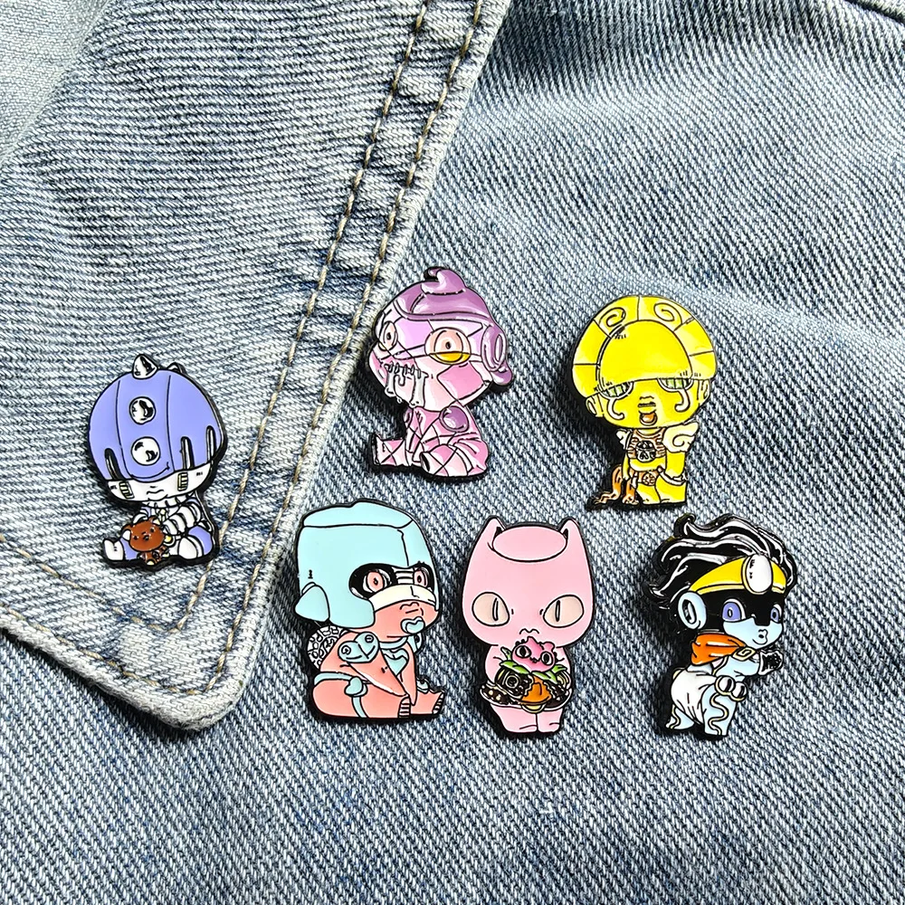 Anime Jojos Bizarre Adventure Button Pins Gifts Exquisite Cartoon Badge Round Creative Brooches for Backpack Jewelry