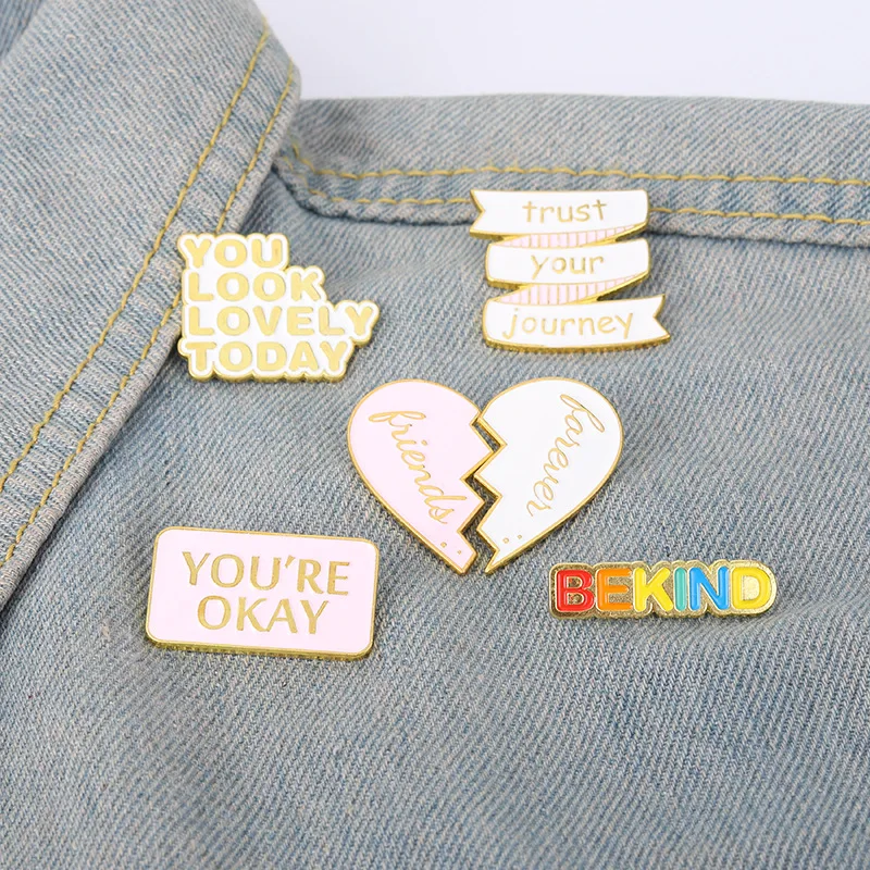 English Sentence Brooch Pirate Skull Enamel Pins Cosplay Badge Backpack Cloth Denim Lapel Pin Jewelry Gift Comic Related Product