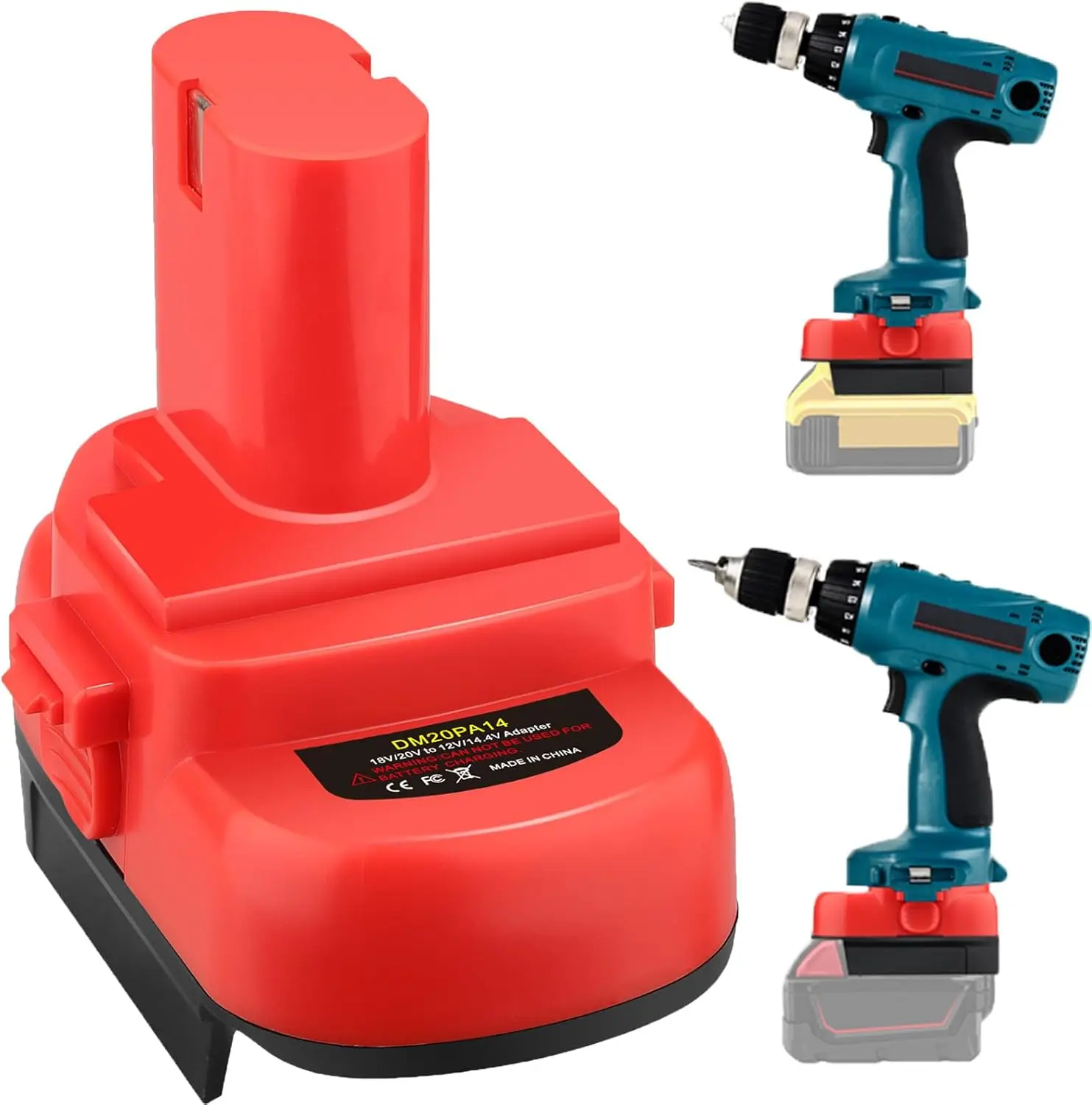 

Адаптер для инструмента Makita 14,4 В для Dewalt 20 В для литий-ионного аккумулятора Milwaukee 18 В, конвертер для электрической дрели Makita 12 В 14,4 В NI-MH