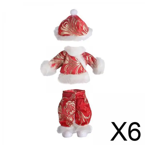 

17cm Doll Clothes Designer Trouser Dress Suit Set Soft Polyester Costume Outfit for Children Dolls Dressing
