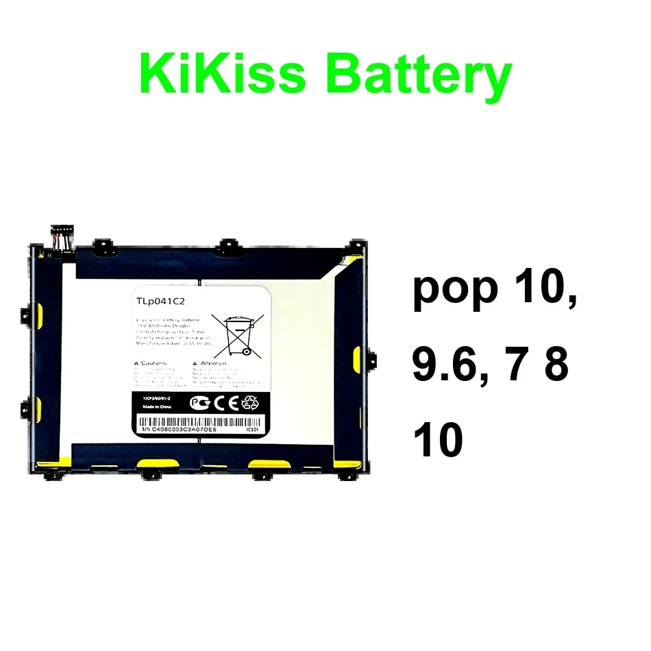 

Tablet Battery Premium Replacement TLP046A2 Tlp032b2 Tlp032bd Tlp041c2 / Tlp041cc 3240-4600Mah Pop 10, 9.6, 7 8 10