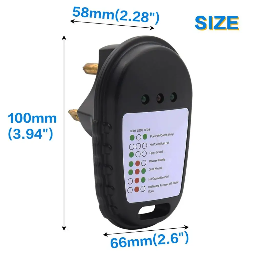 IZTOSS 30A-50A Analizzatore di circuito RV NEMA TT-30P/14-50P Tester di circuito di alimentazione a piedistallo con indicatore LED per rimorchio camper