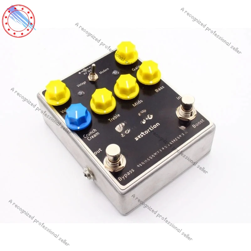 

Distortion, Monolithic, Double-stepped Electric Guitar Pedal with Boost
