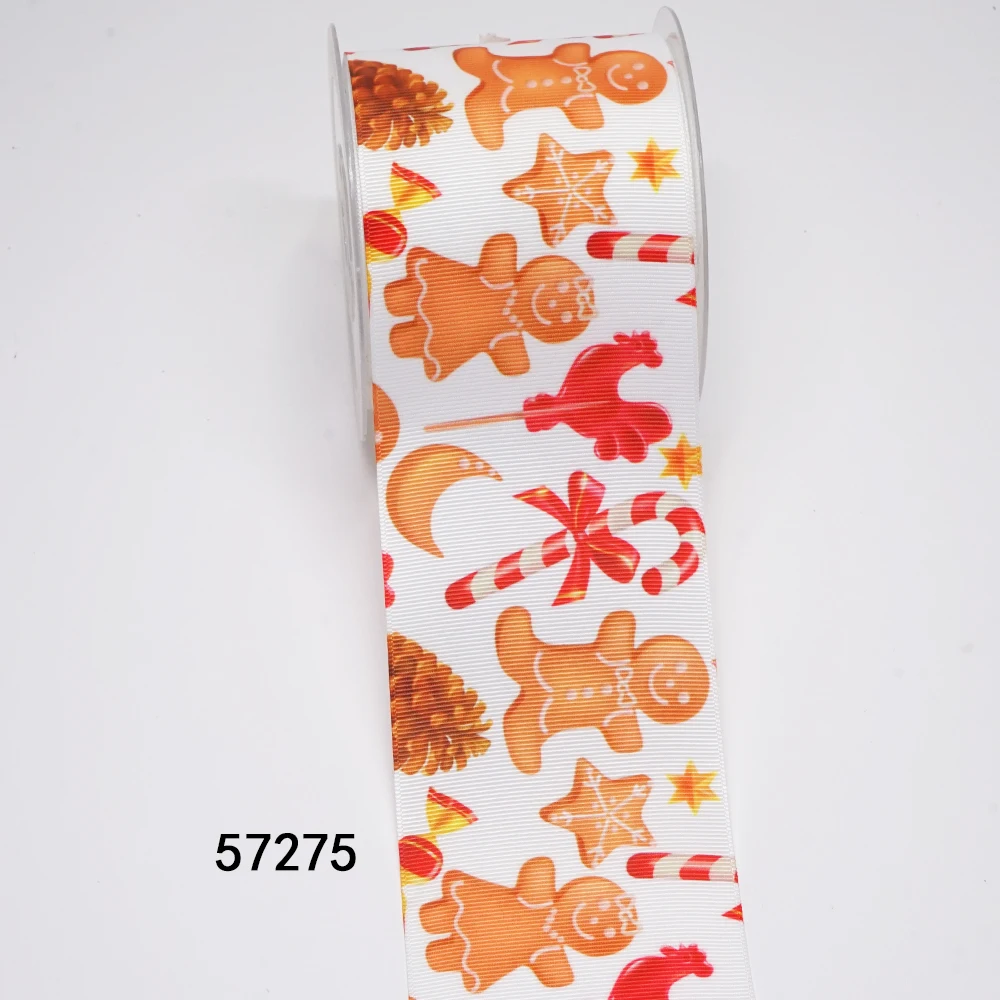 لتقوم بها بنفسك الكرتون عيد الميلاد المطبوعة Grosgrain الشريط للحرف لوازم الخياطة الملحقات 5 ياردة ، راتنجات مستو 10 قطع. 57275