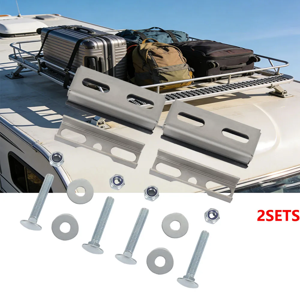 2 Packs Roof Rack Mount Kit for Fiat Ducato Peugeot Boxer Citroen Relay RVs Photovoltaic Brackets Van Accessories