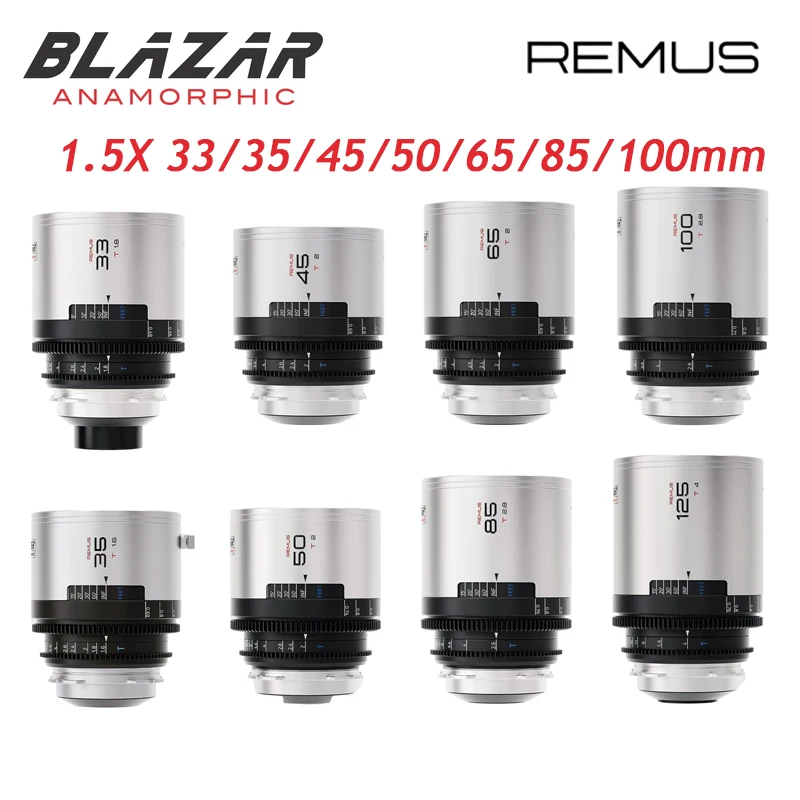 GREAT JOY BLAZAR REMUS 1.5X 33/35/45/50/65/85/100mm Anamorphic Lens Supports 3:2 Full Frame For Canon EF PL Mount