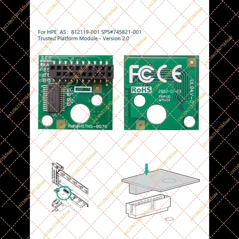 TPM 2.0 Security Module Replacement | Compatible for HP TPM Board 812119-001 & 745821-001