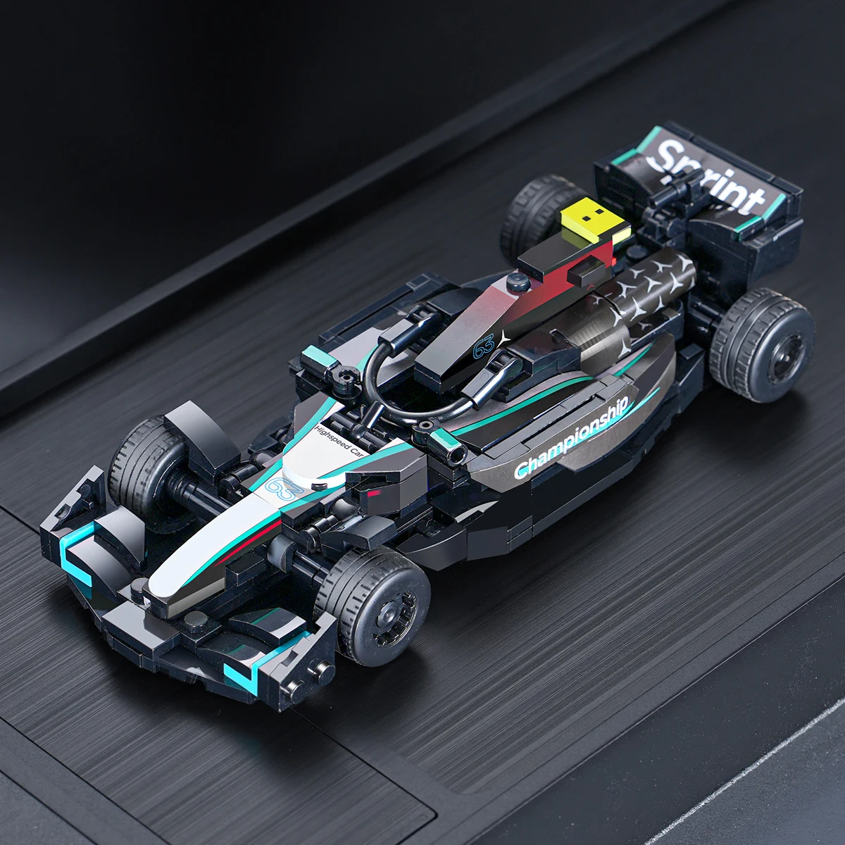 

Small particle race sports car MOC educational assembly children's building block toy