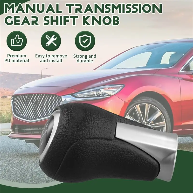 A33K-6 Speed Car Manual Transmission Gear Shift Knob Black Lever Handball KD45-46-030 For Mazda 3 6 CX-5 2013-2016