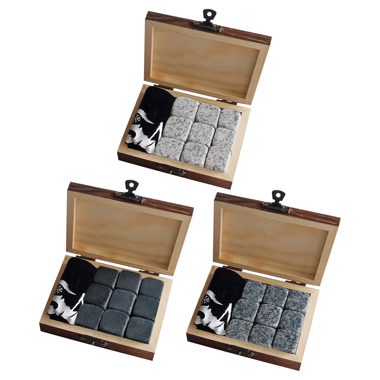 

9pcs Whiskey Stones Ice Cubes Set Reusable Chilling Stones For Whiskey Wine Wine Cooling Cube Chilling Rock Party Bar Tool