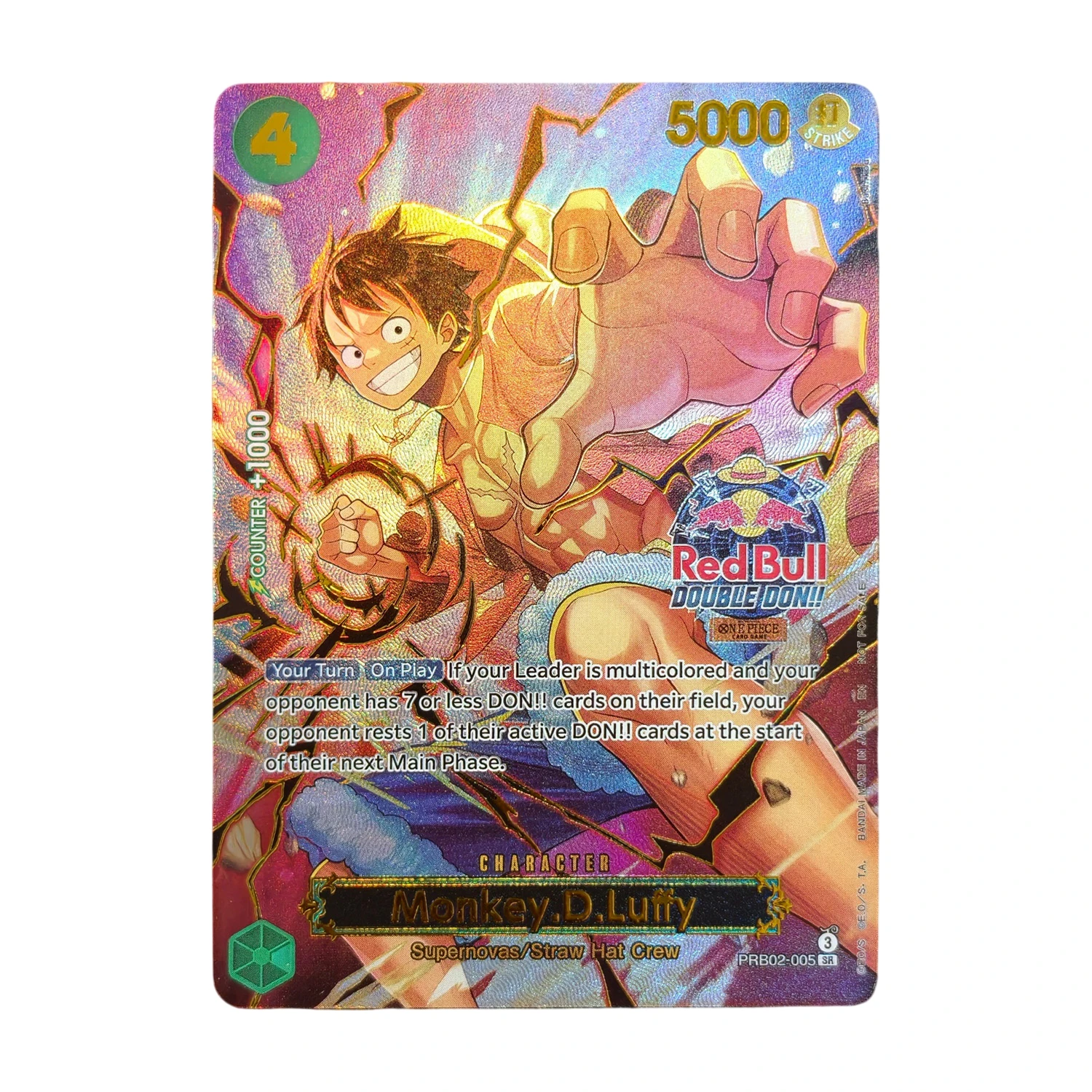 Monkey.D.Luffy Double Don!! Winner One Piece Promotion Cards PRB02-005 SR English TCG Anime Cards