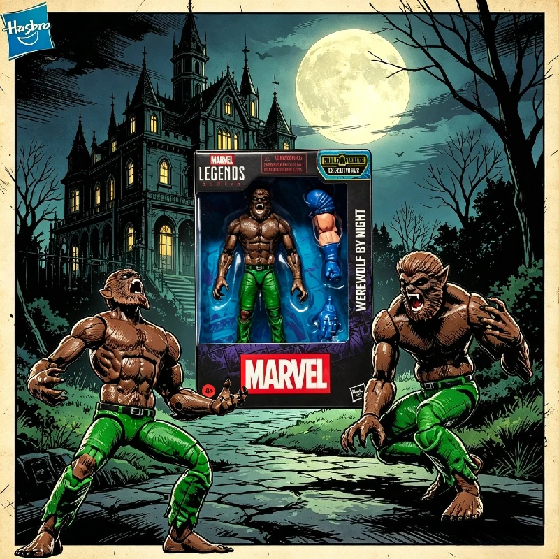 

В НАЛИЧИИ: Коллекционная подвижная фигурка Hasbro Werewolf By Night, оригинальная модель, игрушка в подарок
