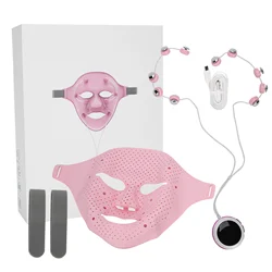 Silicone EMS Facial Mask Electric V-shaped Face Lifting Slimming Face Massager Anti wrinkle EMS Vibration Therapy Device Beauty