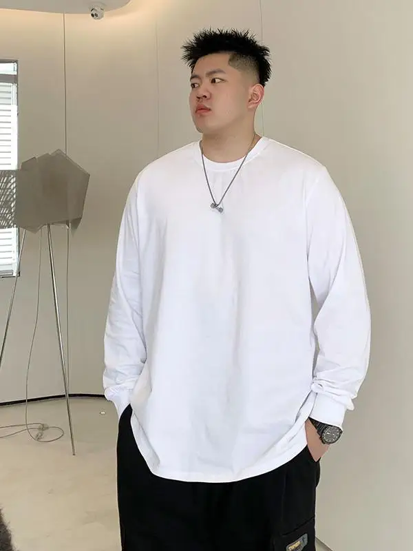 

Trendy plus Size Men's Long Sve Cotton Crew Ne T-irt Inner Wear Base Layer Autumn Winter Faion Comfortable Antibacte...
