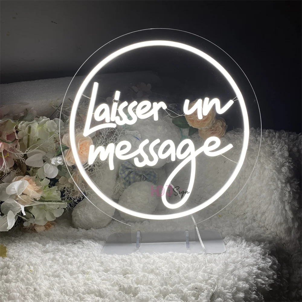 Led Leave A Message Neon Sign Bedroom Party Table Decor Desk Night Lights Lamp Neon Signs USB Wedding Coffee Bar Decoeation