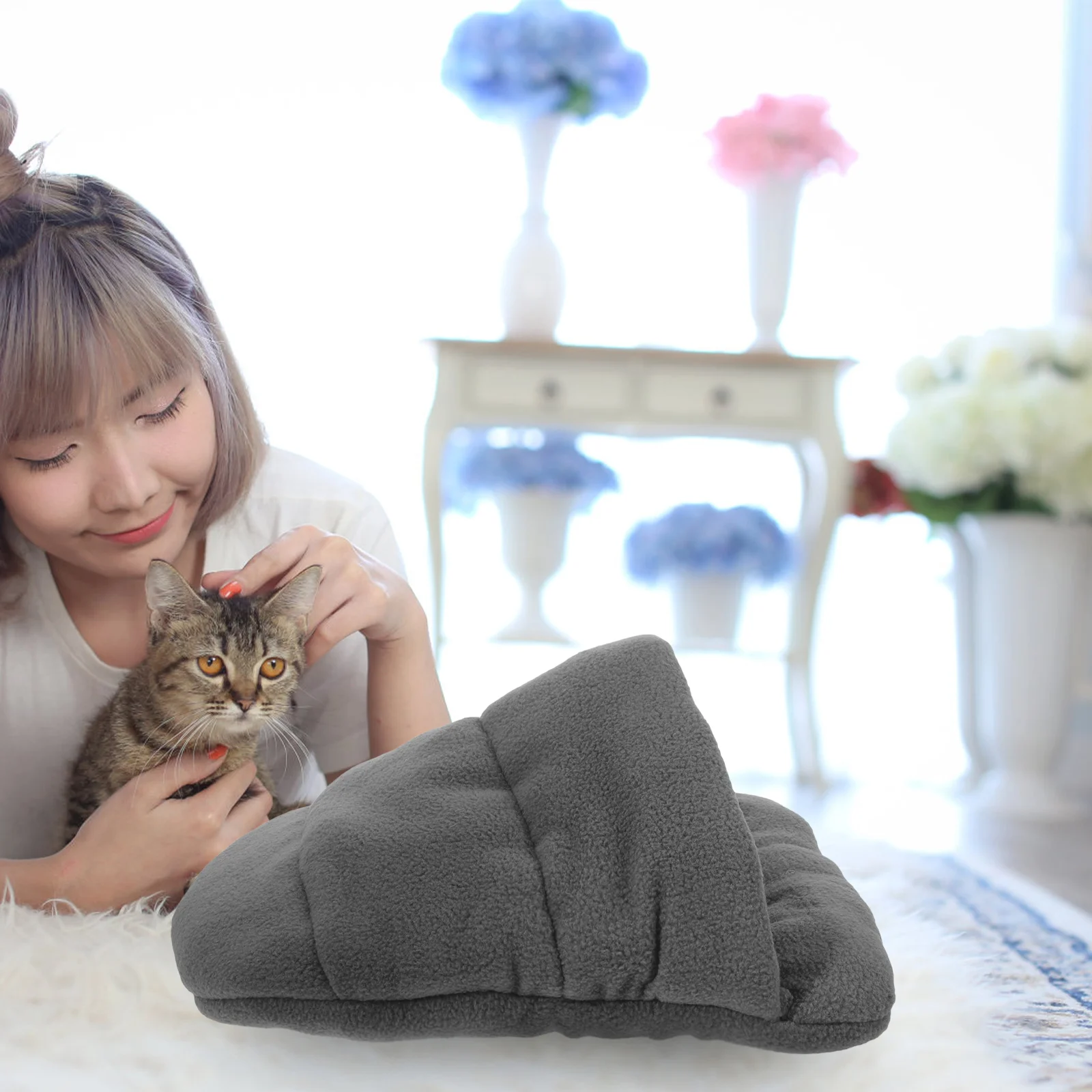 

Pet Dog Cat Bed Warm Kennel Nest Pad Dog Blanket Mat Snuggly Sleep Mat Sleeping Bag Cotton-Padded Cushion for Puppy Cat Kitten S