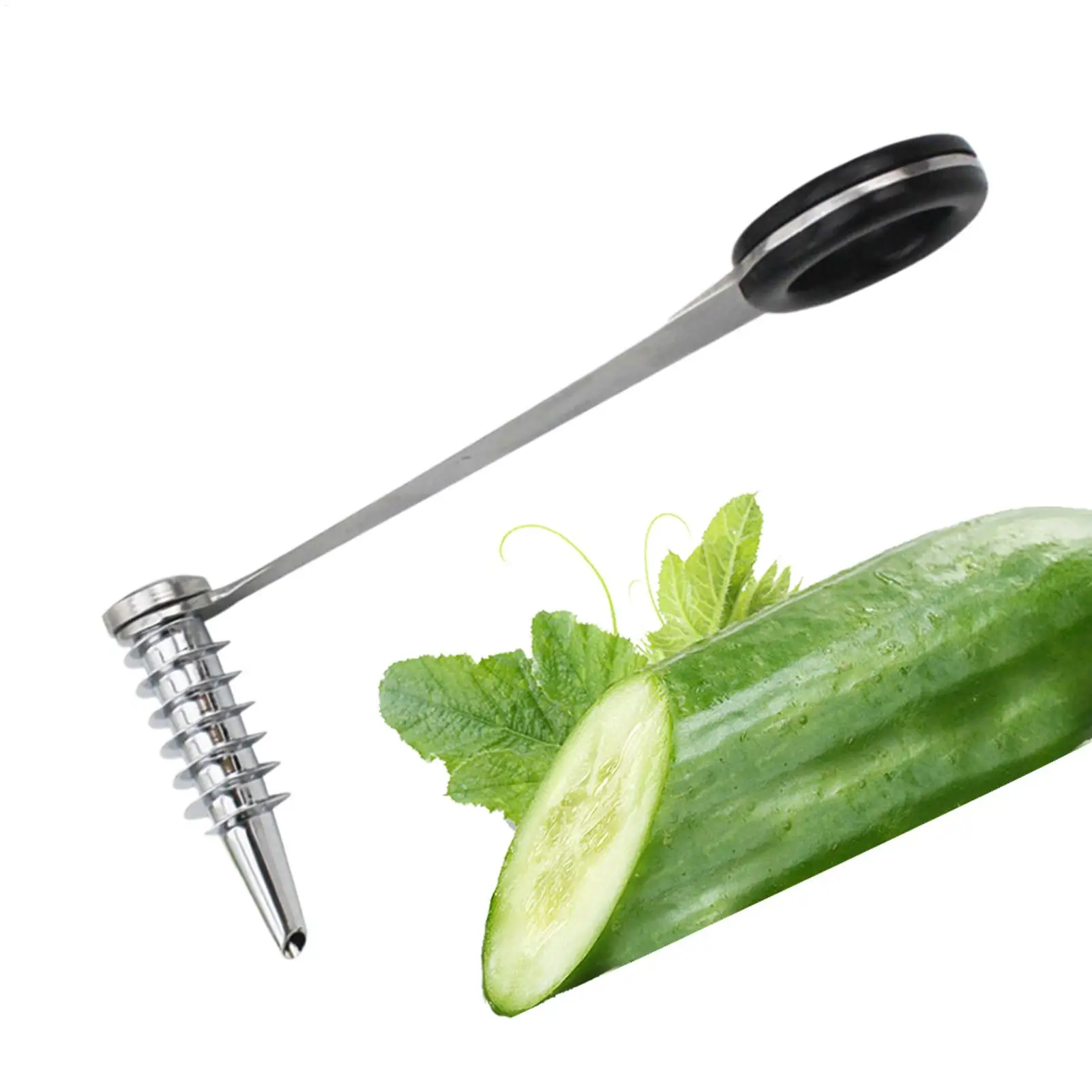 الفولاذ المقاوم للصدأ دوامة القطاعة شفرة الخيار الجزرة البطاطس الخضار دوامة سكين المطبخ أداة بكرة الشعر يده اكسسوارات المطبخ