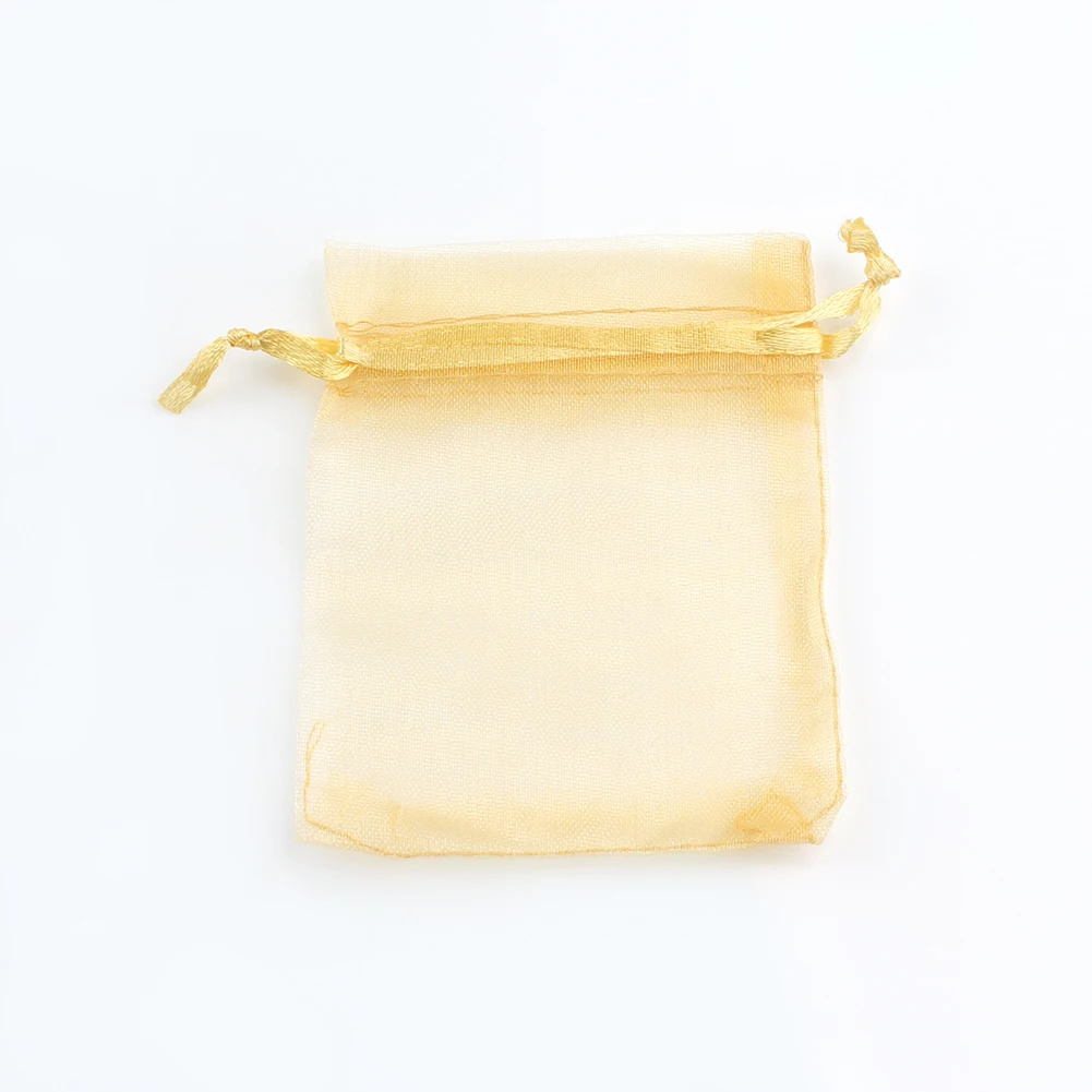 50pcs Adjustable Drawstring Organza Bags for Jewelry Packaging