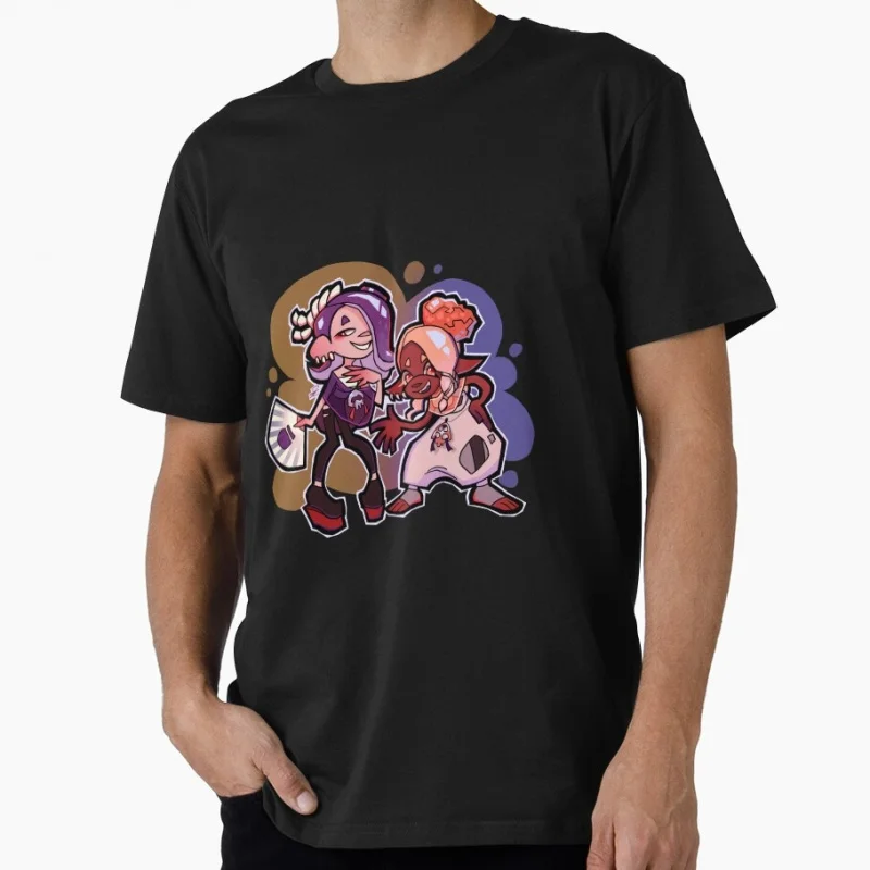 

Shiver and Frye Cartoon Video game Splatoon Gift T-Shirt for gamer 100% Cotton y2k clothing Short-Sleeve Tee All Size Tops
