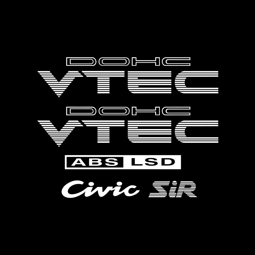 DOHC VTEC السير مجموعة الشارات لهوندا JDM الشارات ملصقات