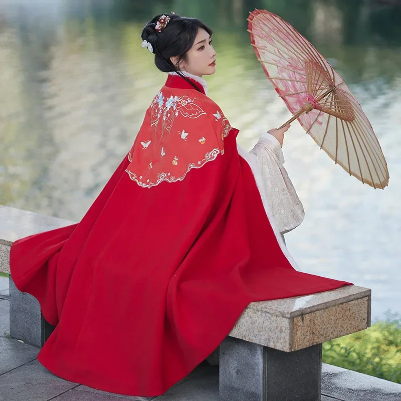 Cinese Hanfu Cape Costume tradizionale antico Costume cinese Chistmas mantello lungo abiti da festa di natale per le donne GIirls