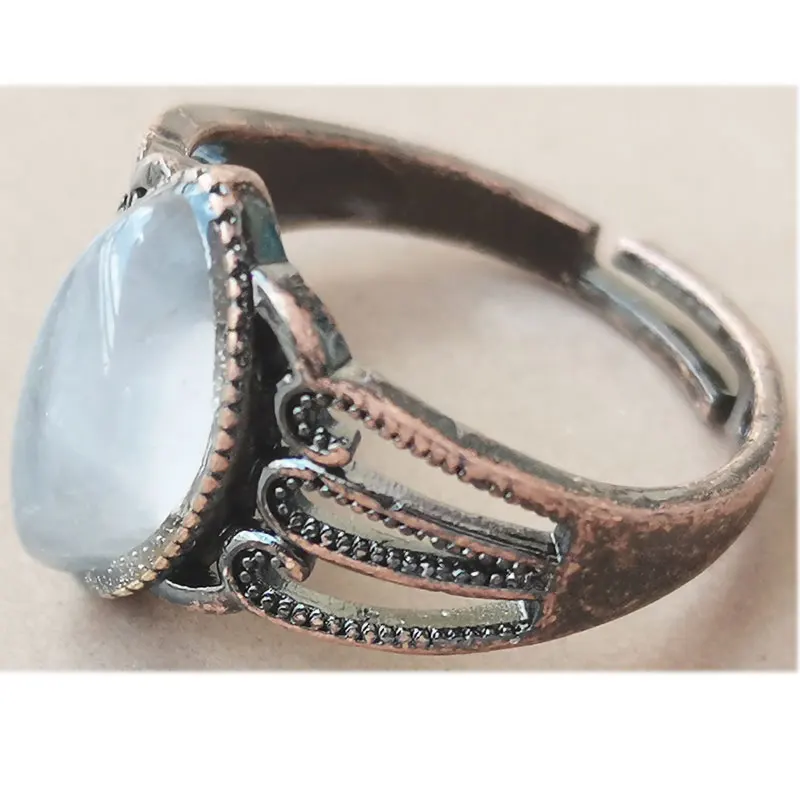 Crystal Howlite Lapis Lazuli Labradorite Aventurine Goldstone Sand Bead Ring WFH1206