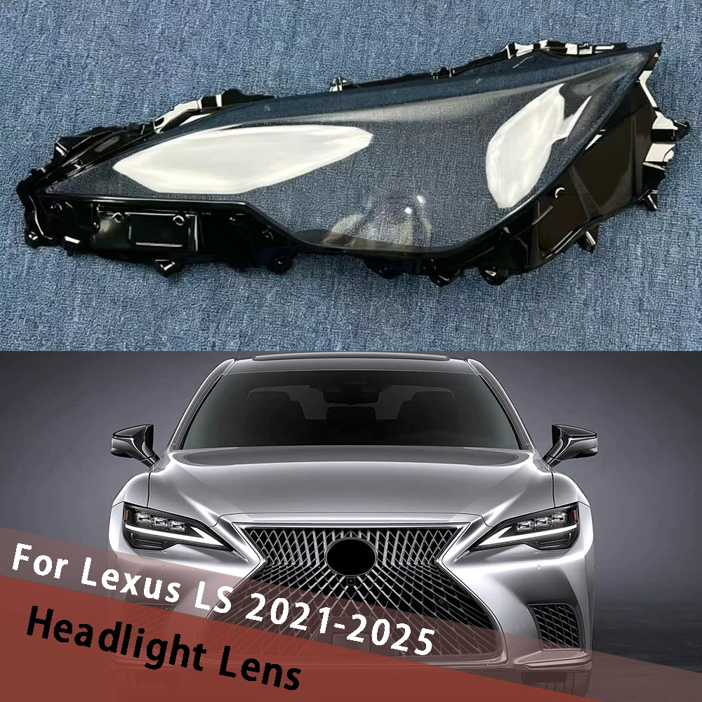 

For Lexus LS 2021-2025 Headlight Lens Cover Transparent Lampshade Housing Lamp Caps Headlamp Shell Plexiglass Auto Replace