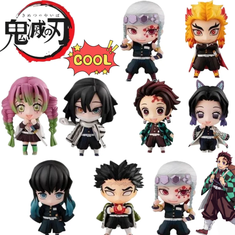 Figurka Demon Slayer Tanjiro Kamado Rengoku Kyoujurou, kreatywny, wysokiej jakości model postaci z anime, ozdoba na biurko, 5 sztuk