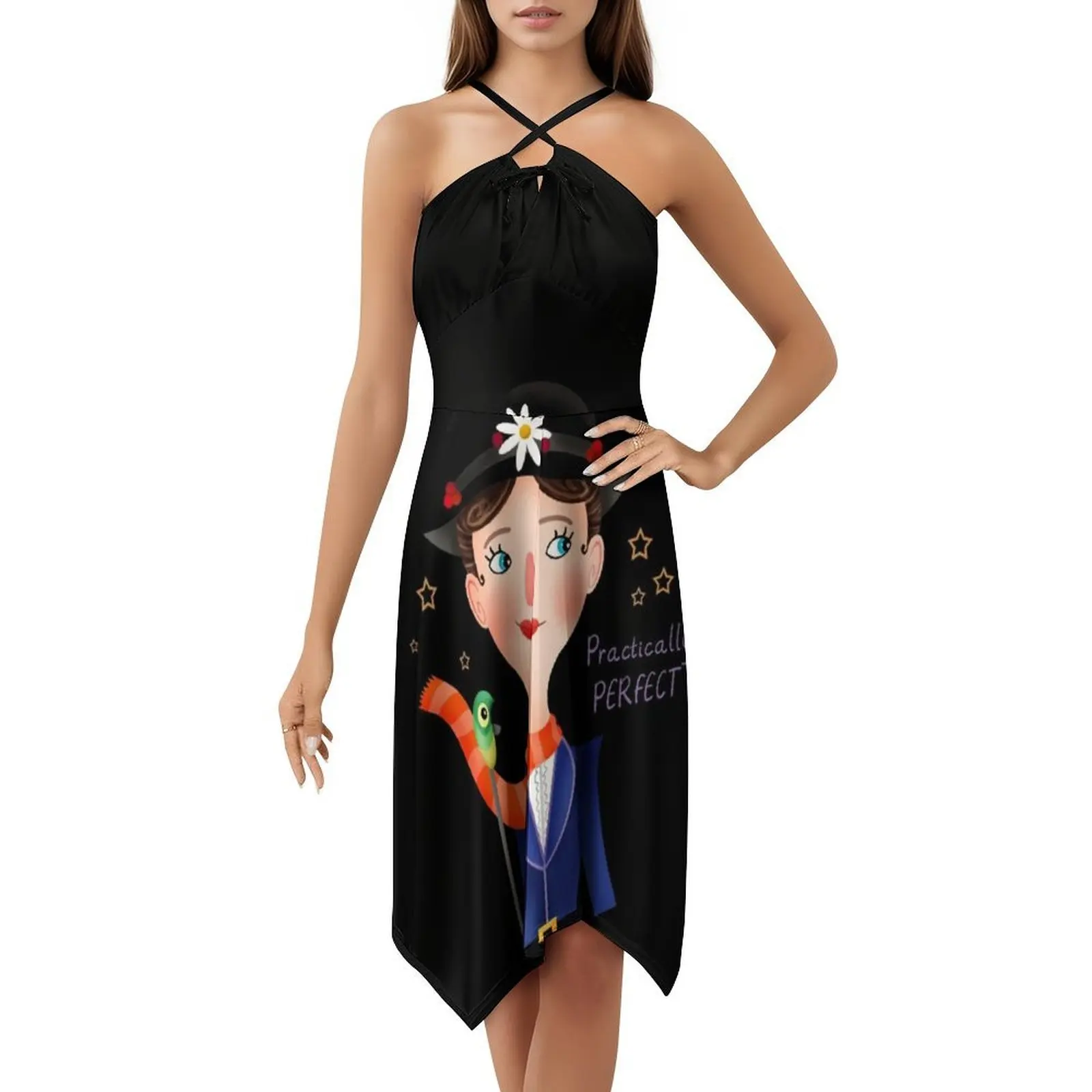 فستان حفلات أنيق للنساء من Prictically-Characters-D3 على شكل حرف A مع خيارات قصيرة/طويلة/بدون أكمام Im Yall Umbrella