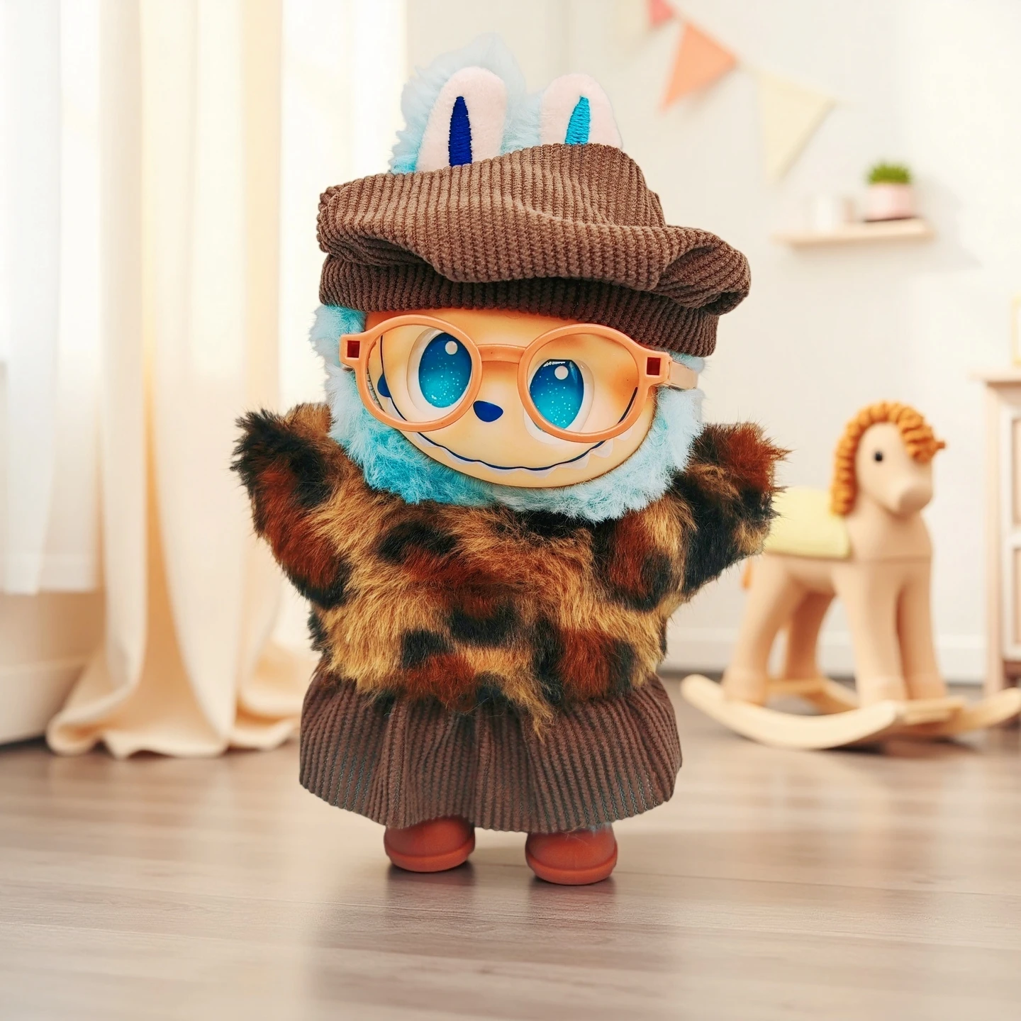 3/5in1 poppenkleertjes set voor Labubu (geen pop) meisje jongen outfits 1e/2e generatie vinyl kunst speelgoed ontwerper pop kleding jurk accessoires