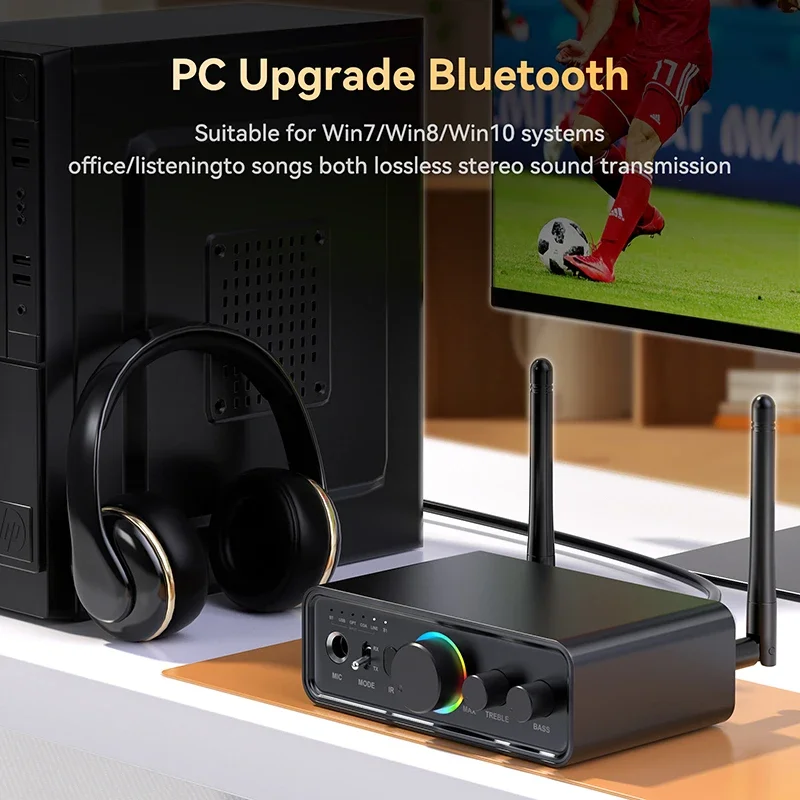 بلوتوث 5.3 جهاز ريسيفر استقبال وإرسال الصوت كاريوكي 6.5 مللي متر 3.5 مللي متر AUX RCA USB محوري محول لاسلكي بصري للتلفزيون الكمبيوتر مكبر صوت للسيارة