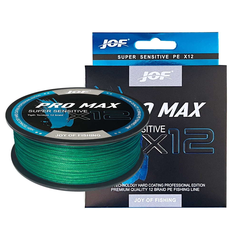 JOF 500M PE Fishing Line Super Strong Braided Line X12 PE Line Durable Monofilament Line for Freshwater And Saltwater Fishing