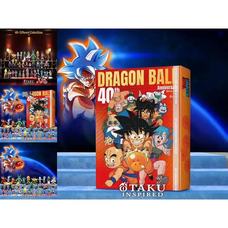 Nuovo 2D Acrilico Dragon Ball Calendario dell'Avvento Di Natale 40° Anniversario Conto Alla Rovescia Cieco Scatola Figure Regalo Ventole Regali Periferici giocattolo