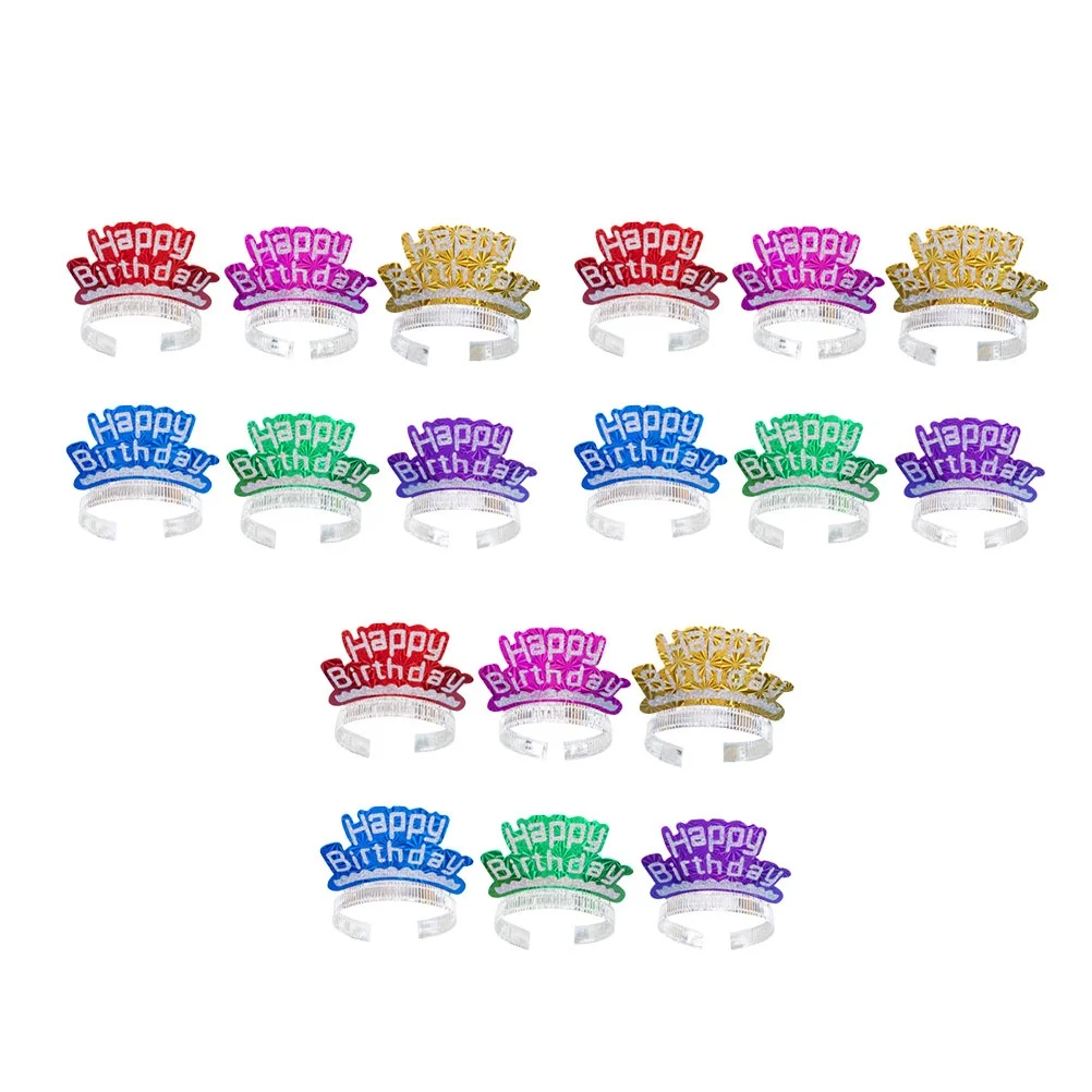 

18pcs Birthday Hats Glitter Paper Kids Birthday Party Supplies Gift Caps Wedding Decoration Mixed Color