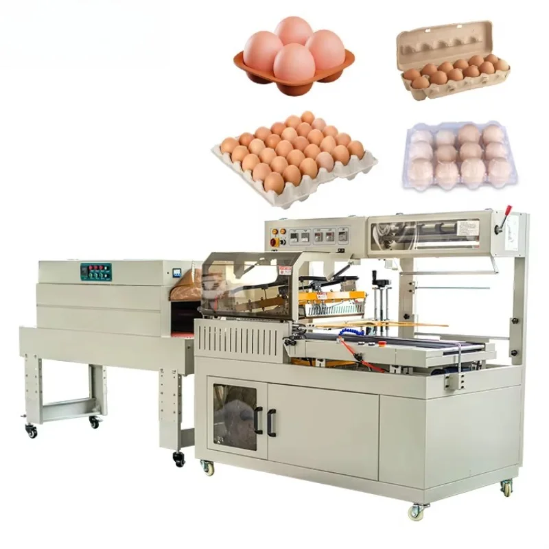 Customized Automatic L Sealer POF Film Shrink Wrapping Machine for Egg Tray Fruit Tray Packaging Equipment