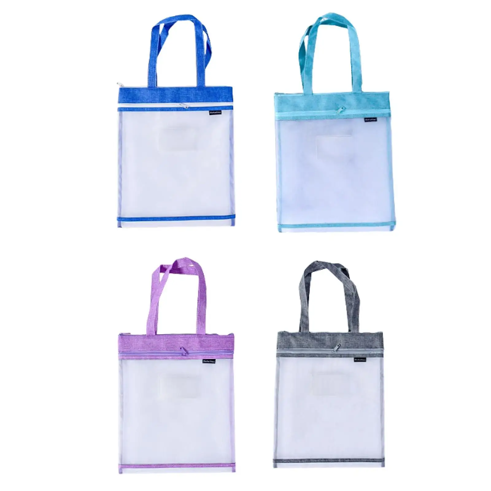 Student Book Pouch Multipurpose Practical Books Storage Bag Mesh Zipper Bag for Organizing A4 files Bills Homework Classroom