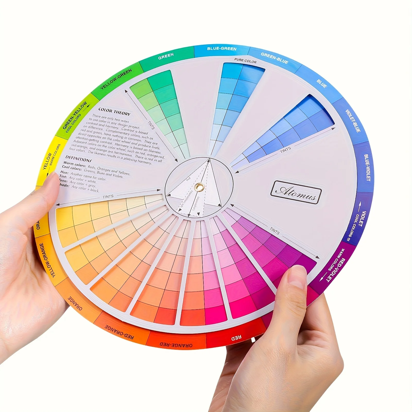 1pc International Standard Color Gradient Wheel,Creative Color Wheel and Mixing Chart -Art Teaching Tool with Color Theory Guide