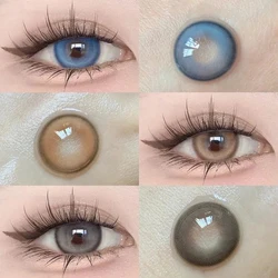 Fashion Colored Cryptoglasses with Diopter Prescription Myopic Lens for Eye Use 1pair/2pcs Korean Student Use Lens Used Annually