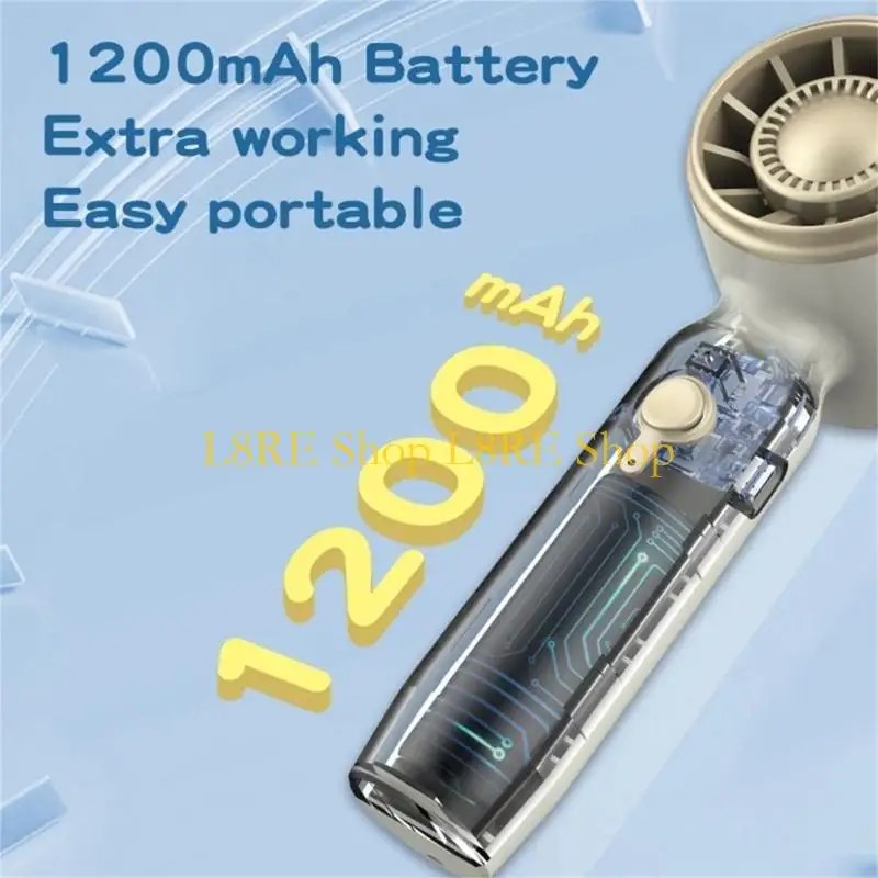 L8RE محمولة مروحة USB USB القابلة لإعادة شحن 3 سرعات محمولة بطارية المعجبين مروحة مكتب تعمل